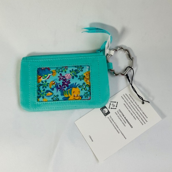 🐠Vera Bradley Ariel Floral Zip ID Case Little Mermaid Disney Spring Break - Picture 2 of 2